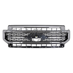 GRILLE FR TEXTURED BLACK W/ CHROME MOLDING