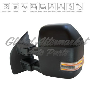 DOOR MIRROR LH POWER HTD W/BLIND SPOT/POWER FOLD/MEMORY/PUDDLE LAMP/SIGNAL/SPOT LAMP