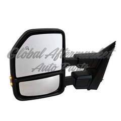 DOOR MIRROR LH TEXTURED COVER HTD POWER / TOW / CLEARANCE/ SIGNAL LAMP/ SPOT LAMP / PUDDLE LAMP/ POWER FOLD /TELESCOPE