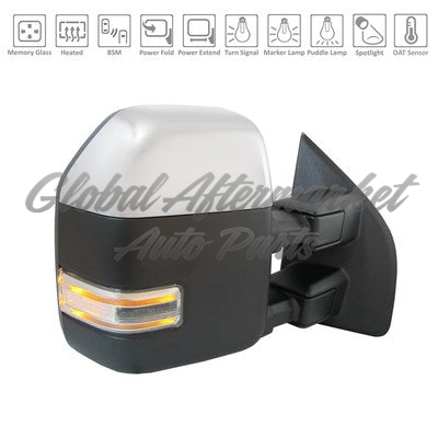DOOR MIRROR RH POWER TOW HTD W/BLIND SPOT/MEMORY/POWER FOLDING/PUDDLE LAMP/SIGNAL/SPOT LAMP