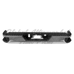 BUMPER RR ASSY CHROME W/ SINGLE EXHAUST W/O BLIND SPOT BRACKETS (FACE BAR/PAD/INSERTS/OUTER SUPPORT BRACKETS/LICENSE LAMPS) W/O SENSOR — photo 1