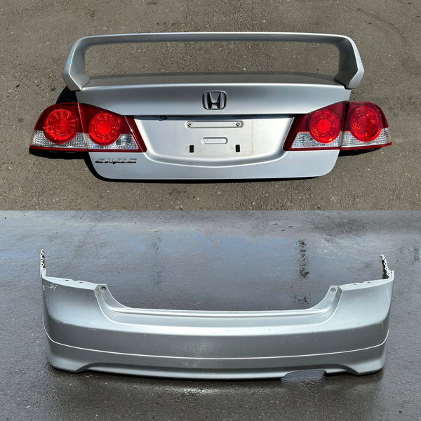 JDM 2006-2008 Honda/Acura CSX Rear End Conversion Rear Trunk w/ Mugen Spoiler + Bumper + TailLights | Trunk & Tail Lights | Acura CSX Rear Bumper, Acura CSX Trunk Lid, freedelivery, freeshipping | 2731 (2728+2722)
