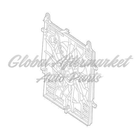 RADIATOR CONDENSER FAN ASSY W/ ONE BIG FAN