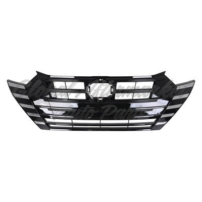 GRILLE FR PTD BLACK W/ CHROME MOLDING FOR S/ SV MODELS