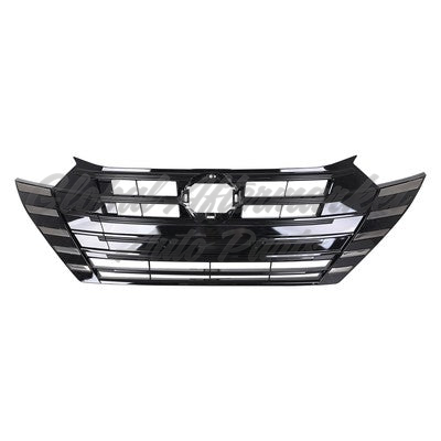 GRILLE FR PTD BLACK W/ SMOKED CHROME MOLDING FOR SR MODELS