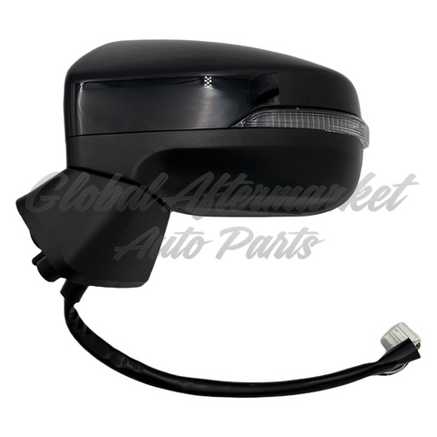 DOOR MIRROR LH BLACK PTM HTD POWER W/ MANUAL FOLD/ MEMORY/ BLIND SPOT/ SIGNAL