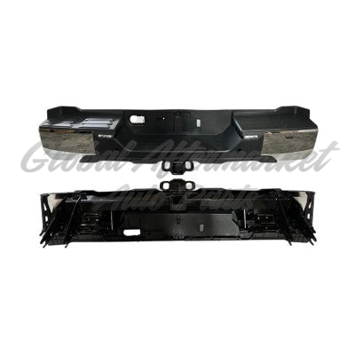 BUMPER RR ASSY CHROME (1794 EDITION) INSERTS / LICENSE LAMPS W/ PARK ASSIST SENSOR/ HITCH W/O BUMPER COVER ENDS
