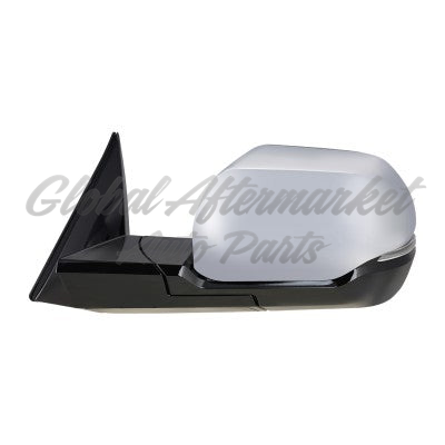 DOOR MIRROR LH CHROME POWER HTD/LED SIGNAL/BLIND SPOT/MANUAL FOLDING/MEMORY W/O AUTO DIMMING GLASS