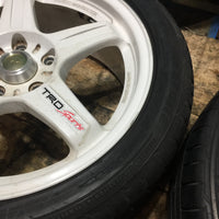 IS300 RAYS TRD 5X114.3 17X7 1/2JJ OFFSET +45 POTENZA S001 BridgeStone tires 215/45r17 91Y | Wheels and Rims | 17", 215/45 R17, 5x114.3, Altezza, Is300, Lexus Is300, Rays, Rays TRD Wheels, Toyota Altezza, TRD | 1056