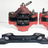 JDM Subaru Impreza WRX Rear 2 Pot Brake Calipers Mounting Bracket 1993-2007 OEM | Calipers | 2 pot, 2005, Forester, Impreza, Red Brake Calipers, STI, Subaru, WRX, wrx 2004, wrx 2005, WRX STI | 1440