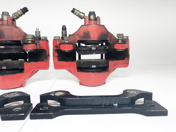 JDM Subaru Impreza WRX Rear 2 Pot Brake Calipers Mounting Bracket 1993-2007 OEM | Calipers | 2 pot, 2005, Forester, Impreza, Red Brake Calipers, STI, Subaru, WRX, wrx 2004, wrx 2005, WRX STI | 1440