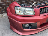JDM SG5 03-05 Subaru Forester XT STi Front Clip with HID Headlights & Cross Sport Front Lip Carbon FogLight Inserts & Rear Bumper + Lip | Front Nose Cut | Cross Sport, Cross Sport Lip, Forester, freeshipping, Front End Conversion, SG5, STI, Subaru, Turbo | 1998