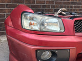 JDM SG5 03-05 Subaru Forester XT STi Front Clip with HID Headlights & Cross Sport Front Lip Carbon FogLight Inserts & Rear Bumper + Lip | Front Nose Cut | Cross Sport, Cross Sport Lip, Forester, freeshipping, Front End Conversion, SG5, STI, Subaru, Turbo | 1998
