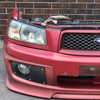JDM SG5 03-05 Subaru Forester XT STi Front Clip with HID Headlights & Cross Sport Front Lip Carbon FogLight Inserts & Rear Bumper + Lip | Front Nose Cut | Cross Sport, Cross Sport Lip, Forester, freeshipping, Front End Conversion, SG5, STI, Subaru, Turbo | 1998