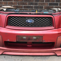 JDM SG5 03-05 Subaru Forester XT STi Front Clip with HID Headlights & Cross Sport Front Lip Carbon FogLight Inserts & Rear Bumper + Lip | Front Nose Cut | Cross Sport, Cross Sport Lip, Forester, freeshipping, Front End Conversion, SG5, STI, Subaru, Turbo | 1998