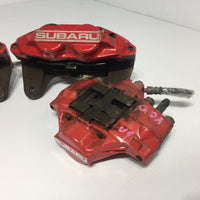 JDM OEM 02-07 Subaru Impreza WRX Front & Rear Brake Calipers 4 & 2 Pot | Calipers | 2 pot, 4 pot, Calipers, Impreza, Red Four pot, sti brakes, Subaru, WRX, wrx 2002, wrx 2003, wrx 2004, wrx 2005, WRX STI | 1093