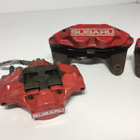 JDM OEM 02-07 Subaru Impreza WRX Front & Rear Brake Calipers 4 & 2 Pot | Calipers | 2 pot, 4 pot, Calipers, Impreza, Red Four pot, sti brakes, Subaru, WRX, wrx 2002, wrx 2003, wrx 2004, wrx 2005, WRX STI | 1093