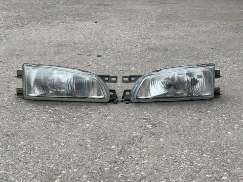 JDM Subaru Impreza GC8 STi GF8 WRX Front CRYSTAL Headlights Head Lamp OEM 1Pairs