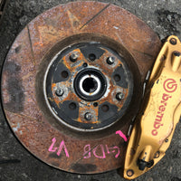 JDM Subaru Impreza WRX STI Gold Front 5X114.3 Brembo Brake Calipers V9 Hubs EJ