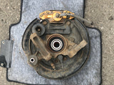 JDM Subaru Impreza WRX STI Gold Front 5X114.3 Brembo Brake Calipers V9 Hubs EJ