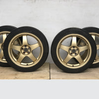 JDM 17" SUBARU RAYS 17x7JJ +55 5x100 RIMS GOLD FORGED MONOBLOCK GC8 RA 215/45 RZ17 | Wheels and Rims | +55, 17 Inch, 17", 5x100, Impreza, Rays, STI, Subaru, WRX, wrx 2004, wrx 2005, WRX STI | 1470