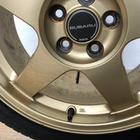 JDM 17" SUBARU RAYS 17x7JJ +55 5x100 RIMS GOLD FORGED MONOBLOCK GC8 RA 215/45 RZ17 | Wheels and Rims | +55, 17 Inch, 17", 5x100, Impreza, Rays, STI, Subaru, WRX, wrx 2004, wrx 2005, WRX STI | 1470
