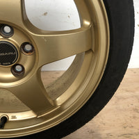 JDM 17" SUBARU RAYS 17x7JJ +55 5x100 RIMS GOLD FORGED MONOBLOCK GC8 RA 215/45 RZ17 | Wheels and Rims | +55, 17 Inch, 17", 5x100, Impreza, Rays, STI, Subaru, WRX, wrx 2004, wrx 2005, WRX STI | 1470