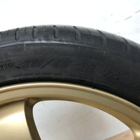 JDM 17" SUBARU RAYS 17x7JJ +55 5x100 RIMS GOLD FORGED MONOBLOCK GC8 RA 215/45 RZ17