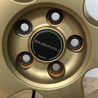 JDM 17" SUBARU RAYS 17x7JJ +55 5x100 RIMS GOLD FORGED MONOBLOCK GC8 RA 215/45 RZ17