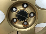 JDM 17" SUBARU RAYS 17x7JJ +55 5x100 RIMS GOLD FORGED MONOBLOCK GC8 RA 215/45 RZ17