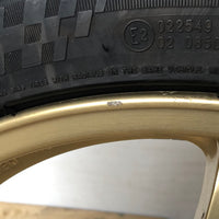 JDM 17" SUBARU RAYS 17x7JJ +55 5x100 RIMS GOLD FORGED MONOBLOCK GC8 RA 215/45 RZ17