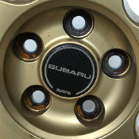 JDM 17" SUBARU RAYS 17x7JJ +55 5x100 RIMS GOLD FORGED MONOBLOCK GC8 RA 215/45 RZ17