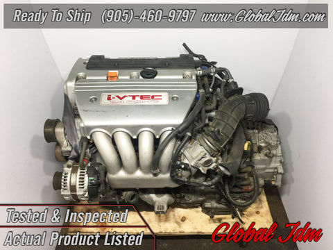 JDM Honda Acura K24A Type S Engine 2.4L DOHC I-VTEC Motor RBB Head & Automatic Transmission