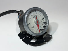 JDM HKS Power Turbo Boost Gauge White