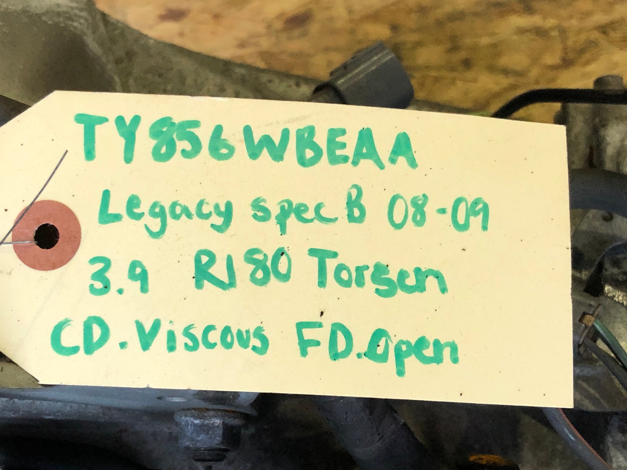 1573 | 08-09 JDM Subaru Legacy GT Spec B 6 Speed Transmission R180