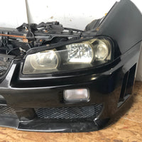 JDM Nissan Skyline R34 GT HR34 ER34 Sedan Front Nose Cut Conversion Xenon Headlights, Front Bumper Hood Etc. | Front Nose Cut | BNR34, ENR34, ER34, GTT R34, HR34, Nissan R34, R34, R34 Neo | 1533