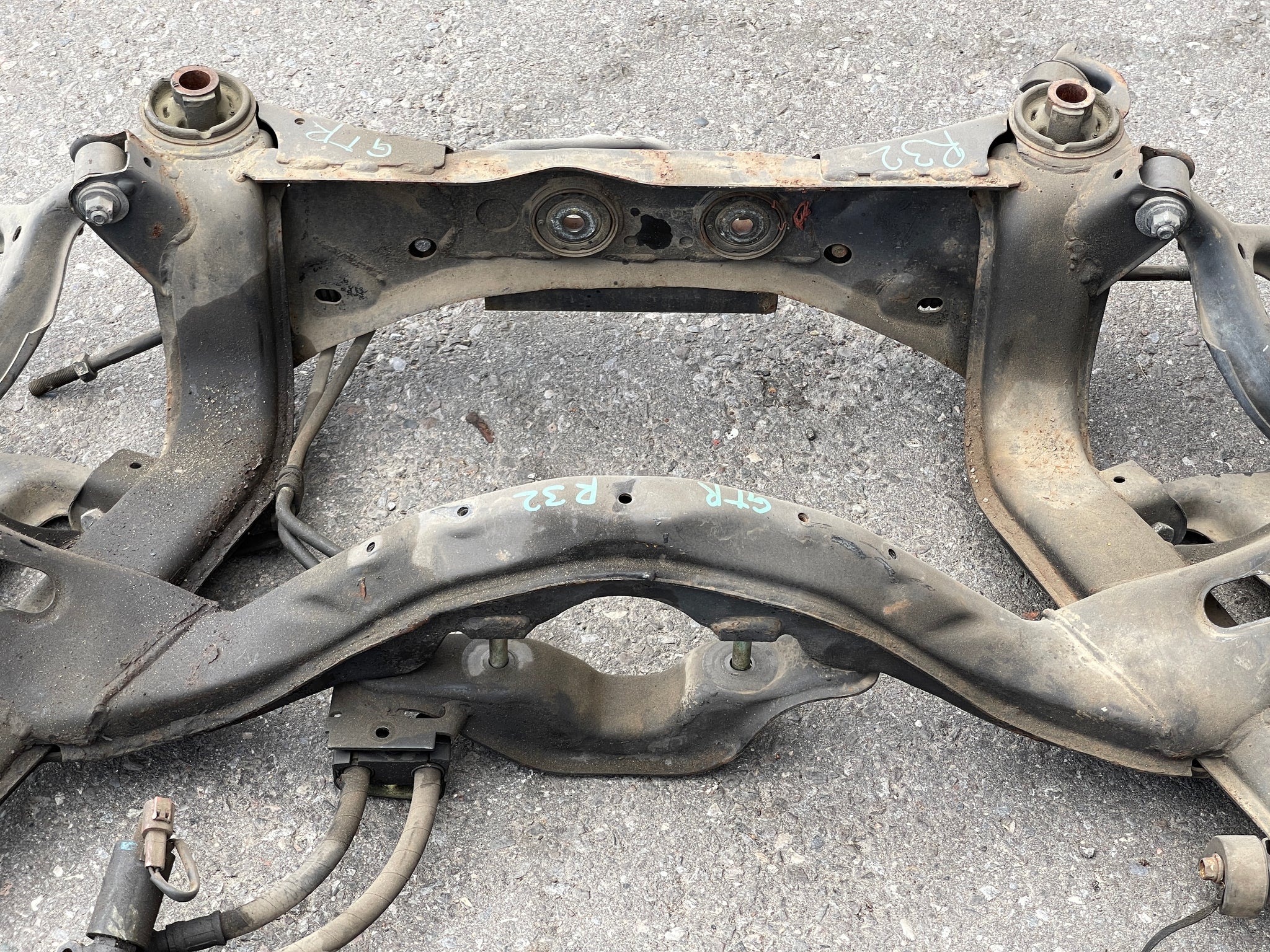 R32 Rear Subframe 1922 | Nissan Skyline GTR R32 Rear SubFrame With Suspension Parts ...