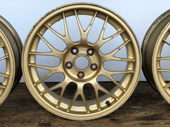 JDM 16" BBS Wheels Rims Mags 16x6.5 Offset 48+ 5x100 Subaru Impreza WRX Forester Legacy
