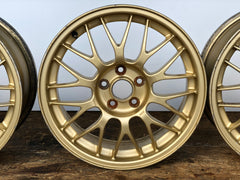JDM 16" BBS Wheels Rims Mags 16x6.5 Offset 48+ 5x100 Subaru Impreza WRX Forester Legacy