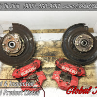 JDM OEM 02-07 Subaru Impreza WRX / 03-05 Forester XT Front & Rear Brake Calipers 4 & 2 Pot W/ Rear Spindle Hub Knuckles LH & RH | Calipers | 2 pot, 4 pot, Calipers, Forester XT, Impreza, Red Four pot, sti brakes, Subaru, WRX, wrx 2002, wrx 2003, wrx 2004, wrx 2005, WRX STI | 1190