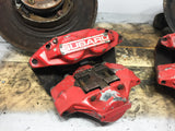 JDM OEM 02-07 Subaru Impreza WRX / 03-05 Forester XT Front & Rear Brake Calipers 4 & 2 Pot W/ Rear Spindle Hub Knuckles LH & RH | Calipers | 2 pot, 4 pot, Calipers, Forester XT, Impreza, Red Four pot, sti brakes, Subaru, WRX, wrx 2002, wrx 2003, wrx 2004, wrx 2005, WRX STI | 1190