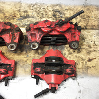JDM OEM 02-07 Subaru Impreza WRX / 03-05 Forester XT Front & Rear Brake Calipers 4 & 2 Pot W/ Rear Spindle Hub Knuckles LH & RH