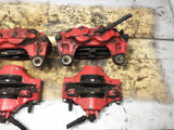 JDM OEM 02-07 Subaru Impreza WRX / 03-05 Forester XT Front & Rear Brake Calipers 4 & 2 Pot W/ Rear Spindle Hub Knuckles LH & RH