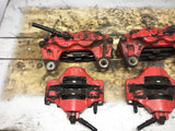 JDM OEM 02-07 Subaru Impreza WRX / 03-05 Forester XT Front & Rear Brake Calipers 4 & 2 Pot W/ Rear Spindle Hub Knuckles LH & RH