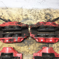 JDM OEM 02-07 Subaru Impreza WRX / 03-05 Forester XT Front & Rear Brake Calipers 4 & 2 Pot W/ Rear Spindle Hub Knuckles LH & RH