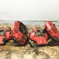 JDM OEM 02-07 Subaru Impreza WRX / 03-05 Forester XT Front & Rear Brake Calipers 4 & 2 Pot W/ Rear Spindle Hub Knuckles LH & RH