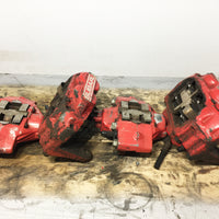 JDM OEM 02-07 Subaru Impreza WRX / 03-05 Forester XT Front & Rear Brake Calipers 4 & 2 Pot W/ Rear Spindle Hub Knuckles LH & RH