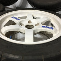 RAYS VOLK RACING 5X114.3 16X8 / 16X7 JJ OFFSET (+33 Fronts)(+38 Rears) POTENZA RE-11 BridgeStone Tires 205/45r16 83W | Wheels and Rims | 205/45R16, 5x114.3, Acura Integra Type R, Honda Civic EK9, RAYS, Volk Racing | 1202