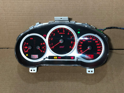 JDM 2005-2007 Subaru WRX STi DCCD Gauge Cluster Speedometer Instrument 260KM/H