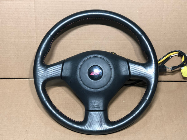 JDM 04-07 Subaru Impreza WRX STI Red Stitch GD V8 Genuine OEM Steering Wheel | Steering Wheel | freeshipping, Red Stitch Steering Wheel, STi Parts, STI Steering Wheel, Subaru Impreza WRX STi Parts | 1781